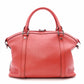 GUCCI Interlocking Handbag, Leather, Orange-Toned, 2-Way Crossbody, Silver Hardware, GG Logo