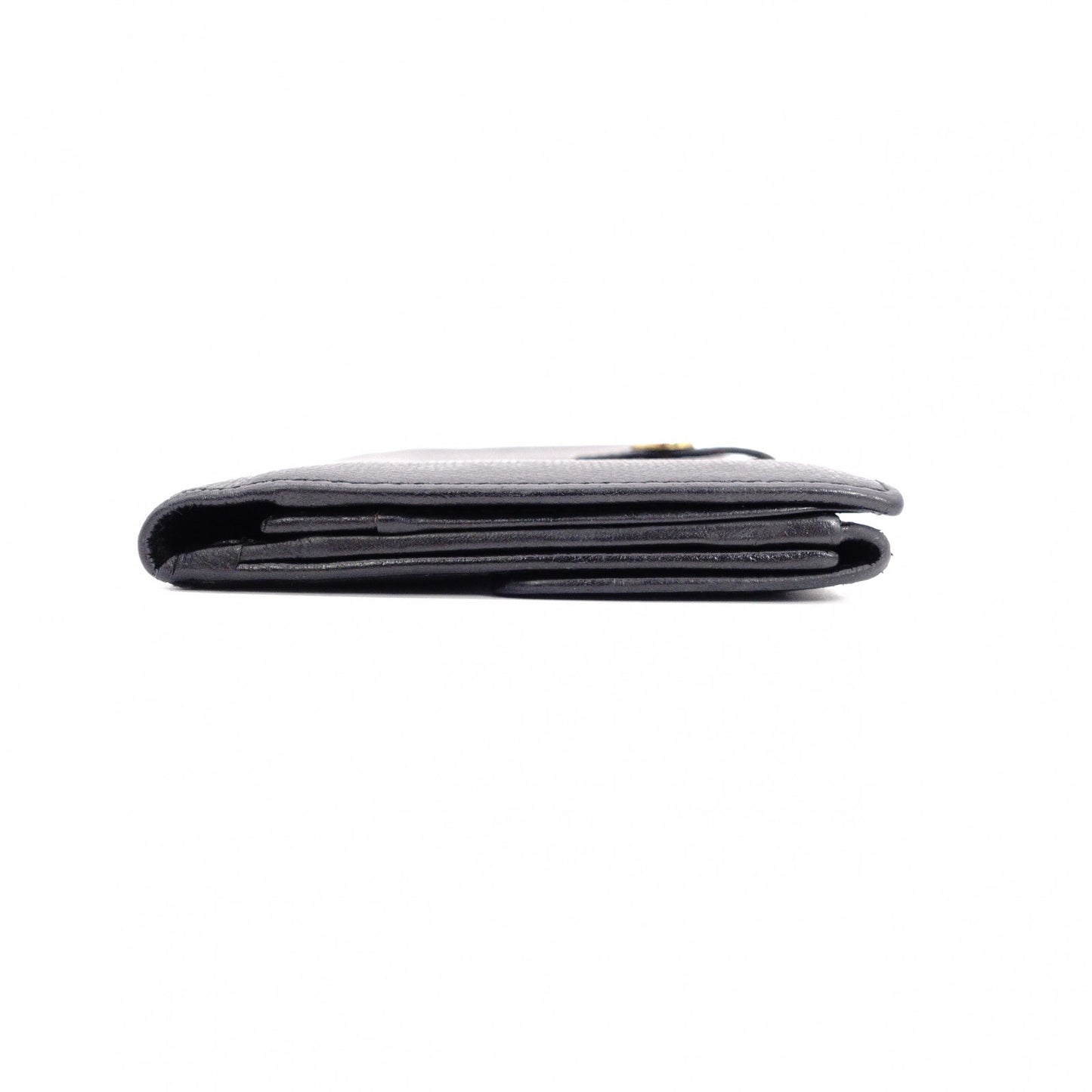 CHANEL Long Wallet, Leather, Black, CC Logo, Gold Hardware, Vintage