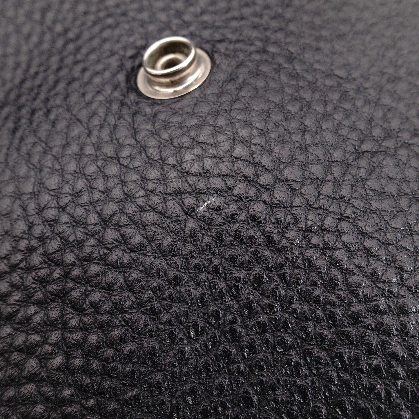 HERMES Evelyn GM Shoulder Bag, Leather, Black, Taurillon Clemence