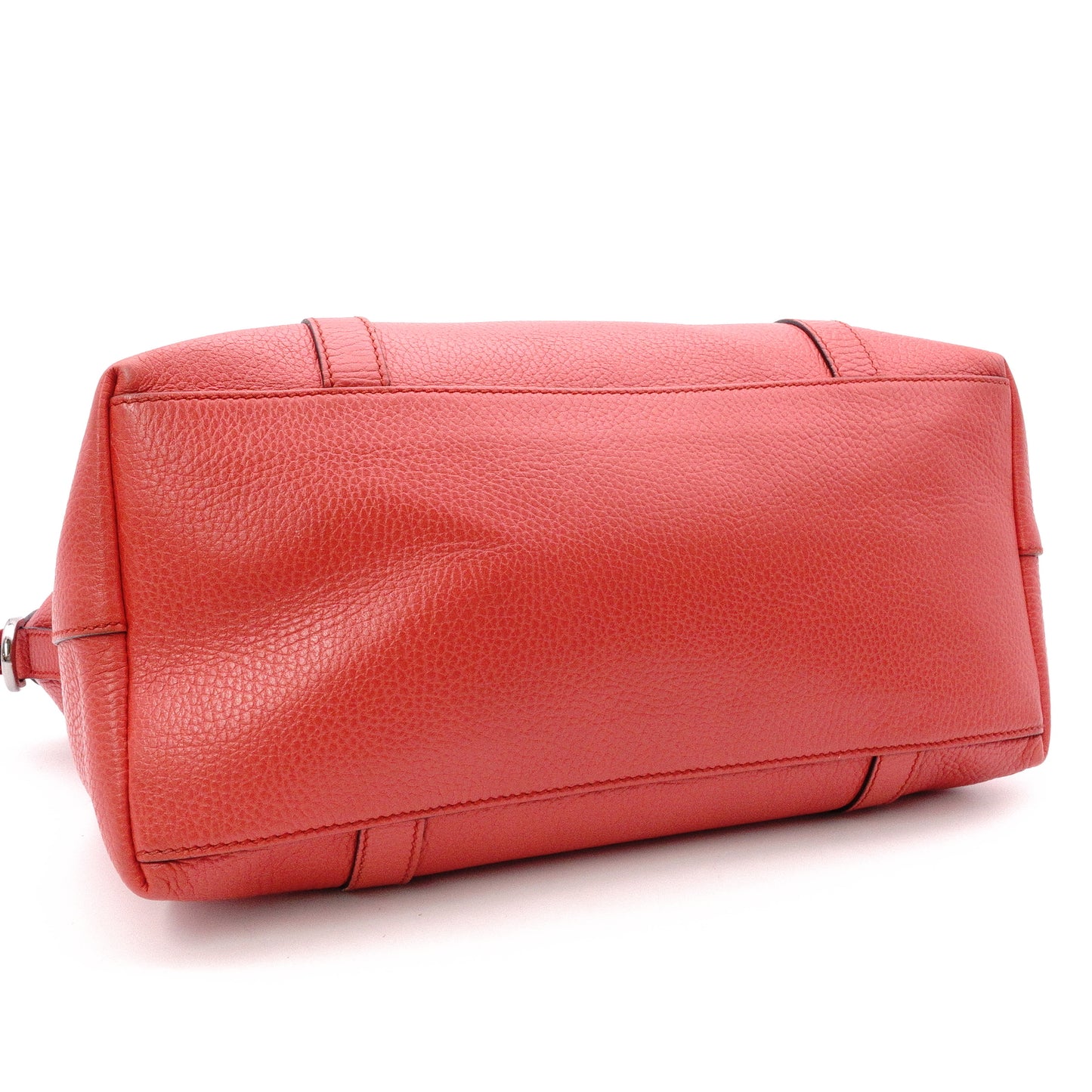 GUCCI Interlocking Handbag, Leather, Orange-Toned, 2-Way Crossbody, Silver Hardware, GG Logo