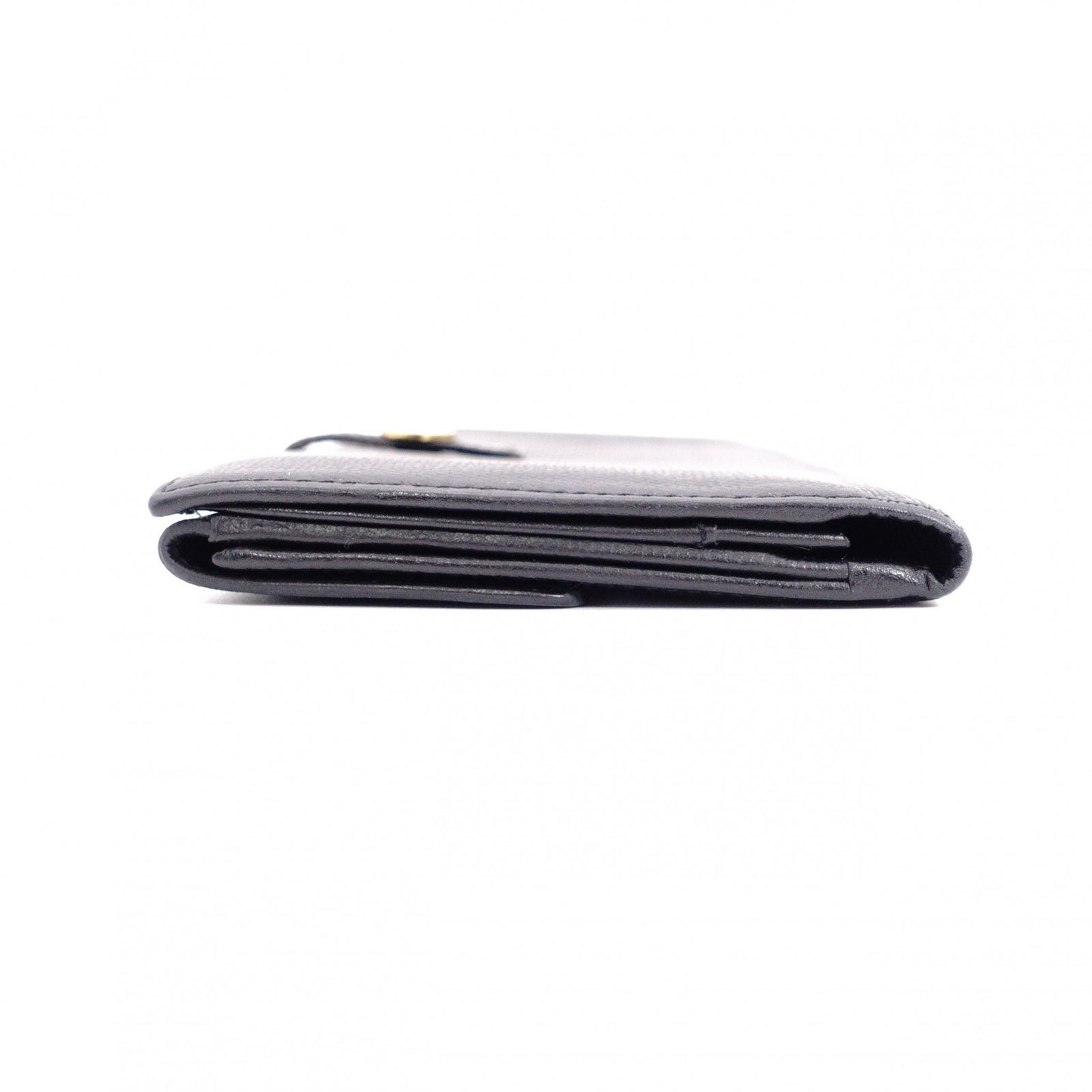 CHANEL Long Wallet, Leather, Black, CC Logo, Gold Hardware, Vintage