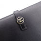 CHANEL Long Wallet, Leather, Black, CC Logo, Gold Hardware, Vintage