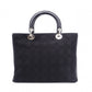 Christian Dior Lady Dior Handbag, Nylon, Black, Silver Hardware