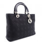Christian Dior Lady Dior Handbag, Nylon, Black, Silver Hardware