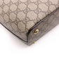 GUCCI GG Supreme Tote Bag, PVC Leather, Beige, Red, Pink, Shoulder Bag, GG Logo
