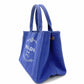 PRADA Canapa Tote BN2439 Canvas 2-Way Blue Handbag Shoulder Bag Gold Hardware Blue R8020071
