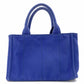 PRADA Canapa Tote BN2439 Canvas 2-Way Blue Handbag Shoulder Bag Gold Hardware Blue R8020071