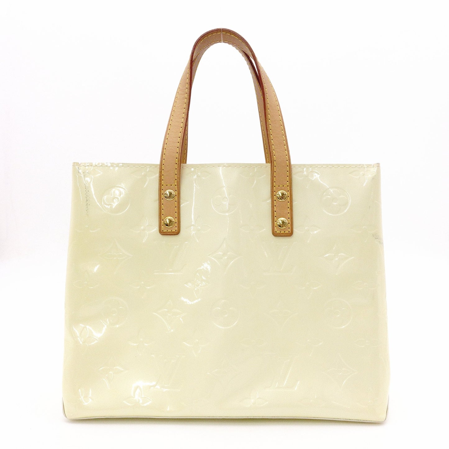 LOUIS VUITTON ルイ・ヴィトン リード PM モノグラム ヴェルニ ハンドバッグ パテントレザー イエロー【中古】 レディース
