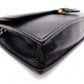GUCCI Mini Interlocking Shoulder Bag, Leather, Black, GG Logo, Gold Hardware