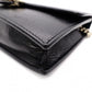 GUCCI Mini Interlocking Shoulder Bag, Leather, Black, GG Logo, Gold Hardware