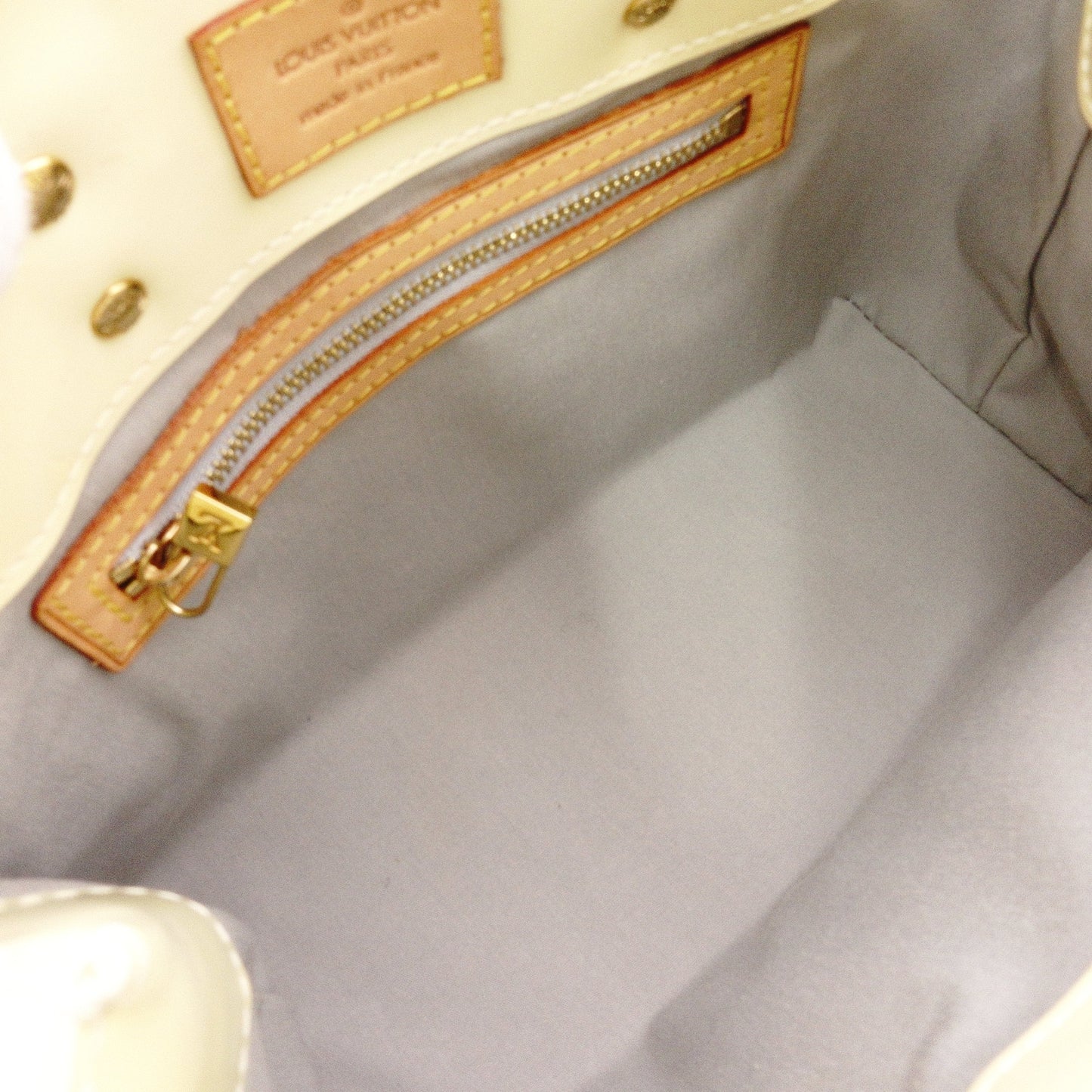 LOUIS VUITTON ルイ・ヴィトン リード PM モノグラム ヴェルニ ハンドバッグ パテントレザー イエロー【中古】 レディース
