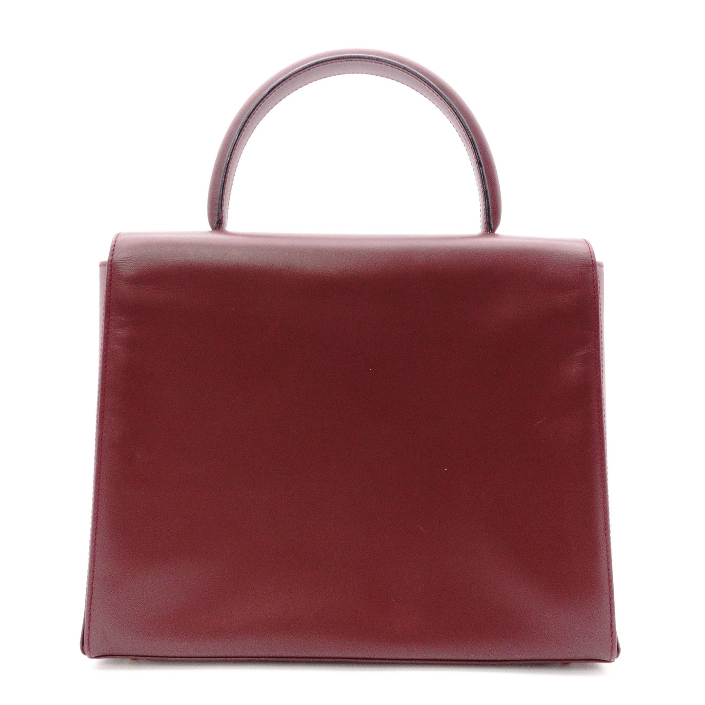 CARTIER Cartier Must Line Handbag, Leather, Bordeaux, Vintage, Simple