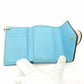 LOUIS VUITTON Pont Neuf Compact White Leather White LV Logo Gold Hardware R8020159