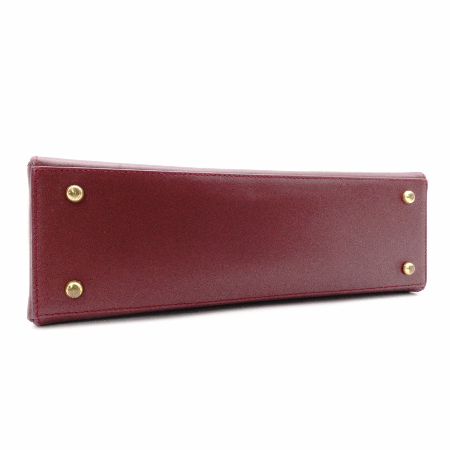 CARTIER Cartier Must Line Handbag, Leather, Bordeaux, Vintage, Simple
