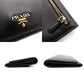 PRADA Long Wallet Saffiano Leather Black Wallet Black Gold Hardware R8020138