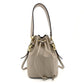 FENDI Montrezor Mini Greige Shoulder Bag Leather 2-Way FF Logo 7-10-094