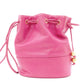 CHANEL Caviar Skin Bucket Bag, Shoulder Bag, Leather, Pink, Gold Hardware, Drawstring Bag
