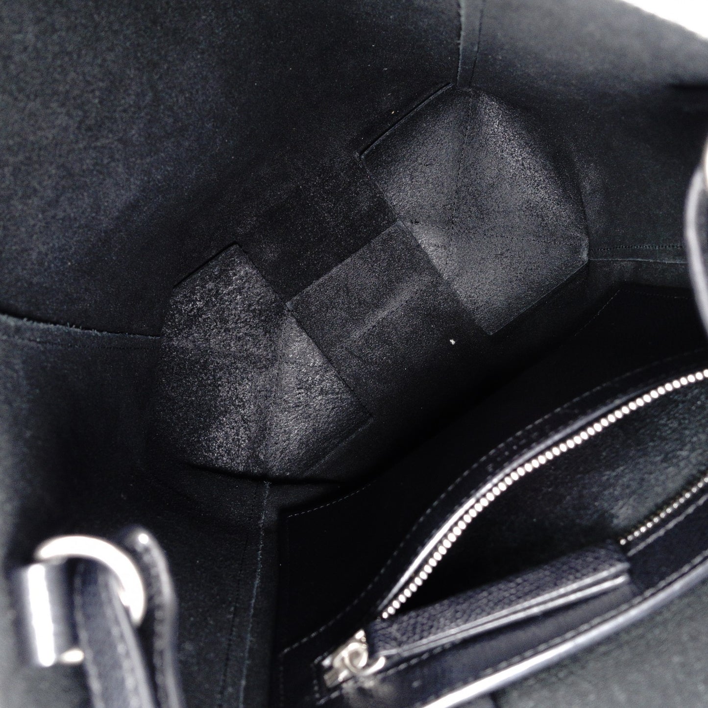 CELINE Small Vertical Cabas Handbag, Leather, Black, 2-Way