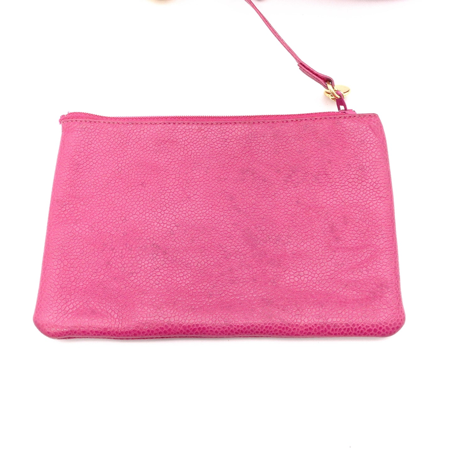 CHANEL Caviar Skin Bucket Bag, Shoulder Bag, Leather, Pink, Gold Hardware, Drawstring Bag