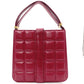 BOTTEGAVENETA Shoulder Bag, Leather, Bordeaux, Maroon, Gold Hardware, Single-Shoulder