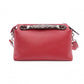 FENDI Zucca By the Way Handbag, Leather, Red, 2-way Crossbody Bag with Charm