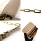 Miu Miu Chain Wallet Shoulder Bag Beige × Off-White Leather Logo 7-9-627