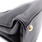 PRADA Handbag, Leather, Black, Saffiano Leather, 2-Way, Gold Hardware