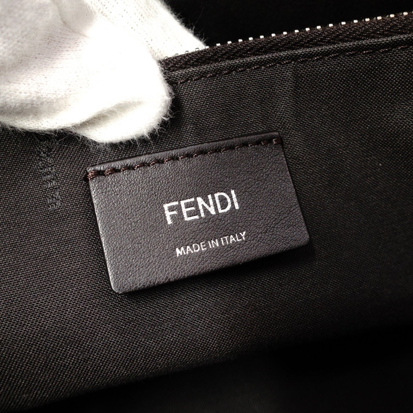 FENDI Zucca By the Way Handbag, Leather, Red, 2-way Crossbody Bag with Charm