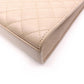 SAINT LAURENT Quilted Envelope Shoulder Bag, Leather, Beige, Gold Hardware, YSL Crossbody
