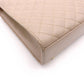 SAINT LAURENT Quilted Envelope Shoulder Bag, Leather, Beige, Gold Hardware, YSL Crossbody