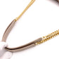 SAINT LAURENT Quilted Envelope Shoulder Bag, Leather, Beige, Gold Hardware, YSL Crossbody