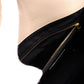 SAINT LAURENT Quilted Envelope Shoulder Bag, Leather, Beige, Gold Hardware, YSL Crossbody