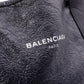 BALENCIAGA Navy Cabas Handbag, Leather, Navy, Logo Tote Bag