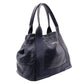 BALENCIAGA Navy Cabas Handbag, Leather, Navy, Logo Tote Bag