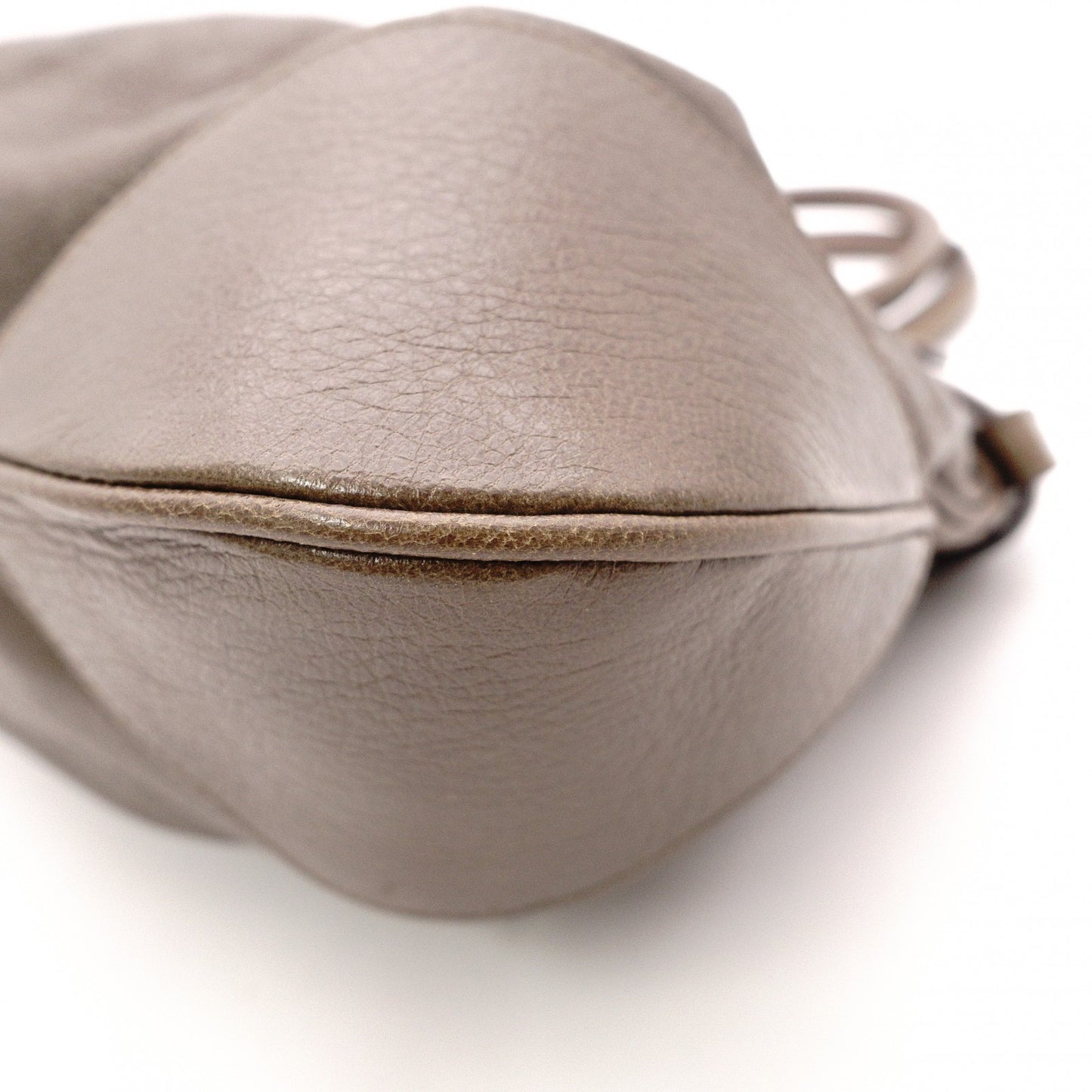 Salvatore Ferragamo Gancini Shoulder Bag, Leather, Brown, Silver Hardware
