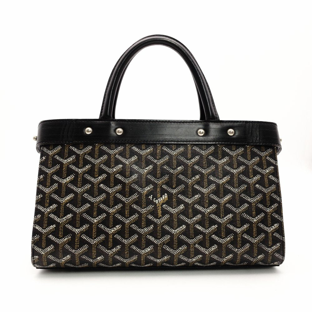 Goyard Jersey PM Handbag Black PVC Leather Black-Tone Tote Bag R8020080