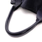 BALENCIAGA Navy Cabas Handbag, Leather, Navy, Logo Tote Bag