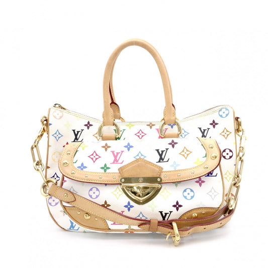 LOUIS VUITTON Rita Monogram Multicolor Tote Bag, PVC, Multicolor, 2-Way, White