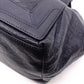 BALENCIAGA Navy Cabas Handbag, Leather, Navy, Logo Tote Bag