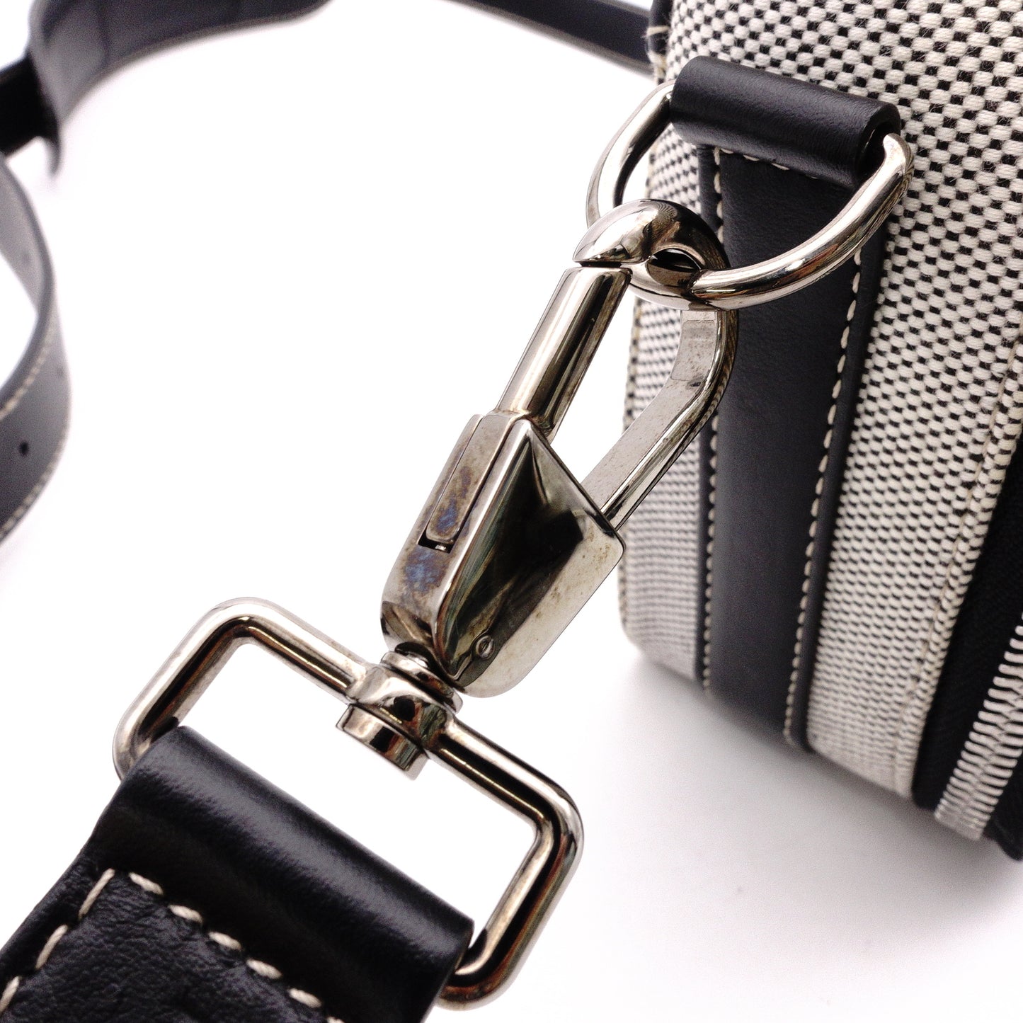 BURBERRY Horseferry Print Shoulder Bag, Canvas/Leather, Beige x Black, Crossbody