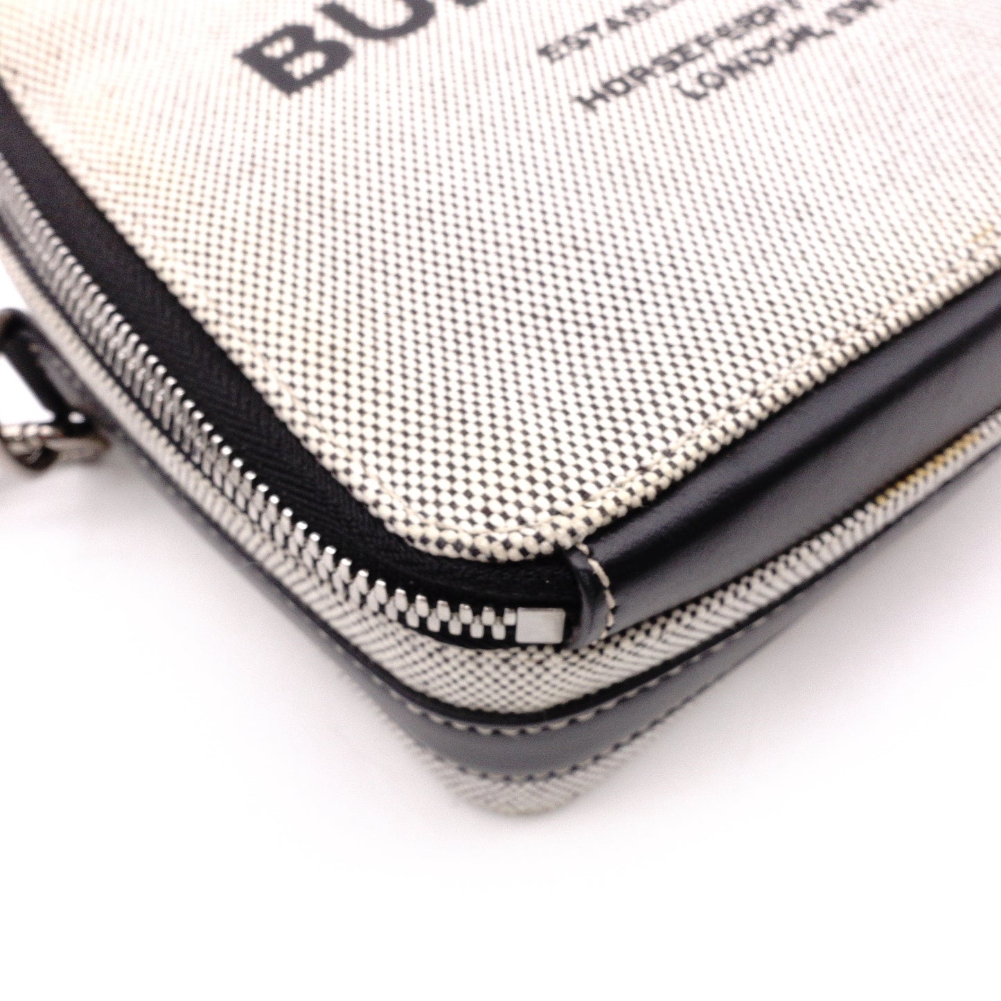 BURBERRY Horseferry Print Shoulder Bag, Canvas/Leather, Beige x Black, Crossbody