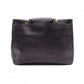 CHANEL Caviar Skin Chain Tote Bag Supermodel Shoulder Bag Leather Black Gold Hardware