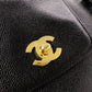 CHANEL Caviar Skin Chain Tote Bag Supermodel Shoulder Bag Leather Black Gold Hardware