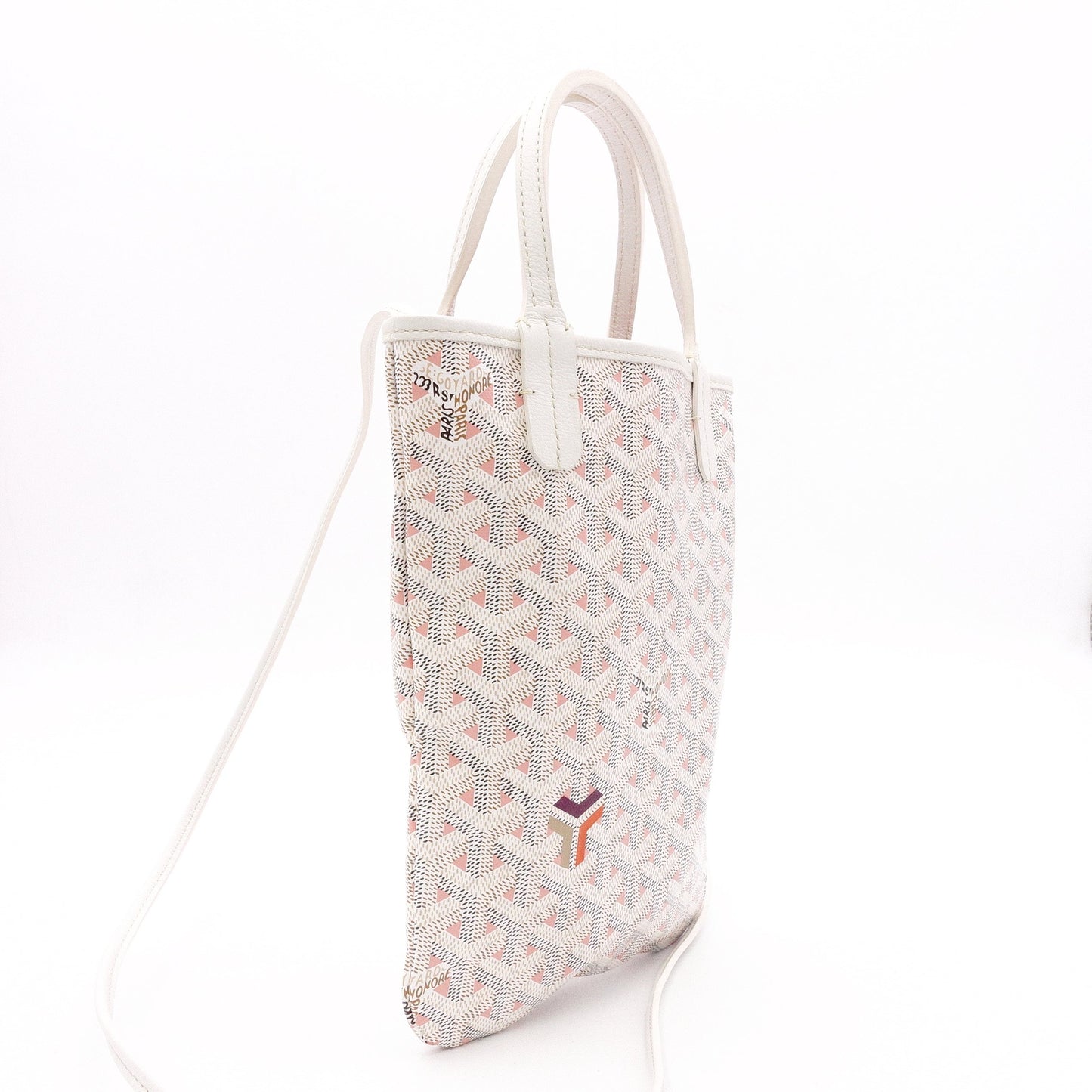 GOYARD Poitiers Clairvoix Shoulder Bag, PVC/Leather, White, 2-Way Crossbody