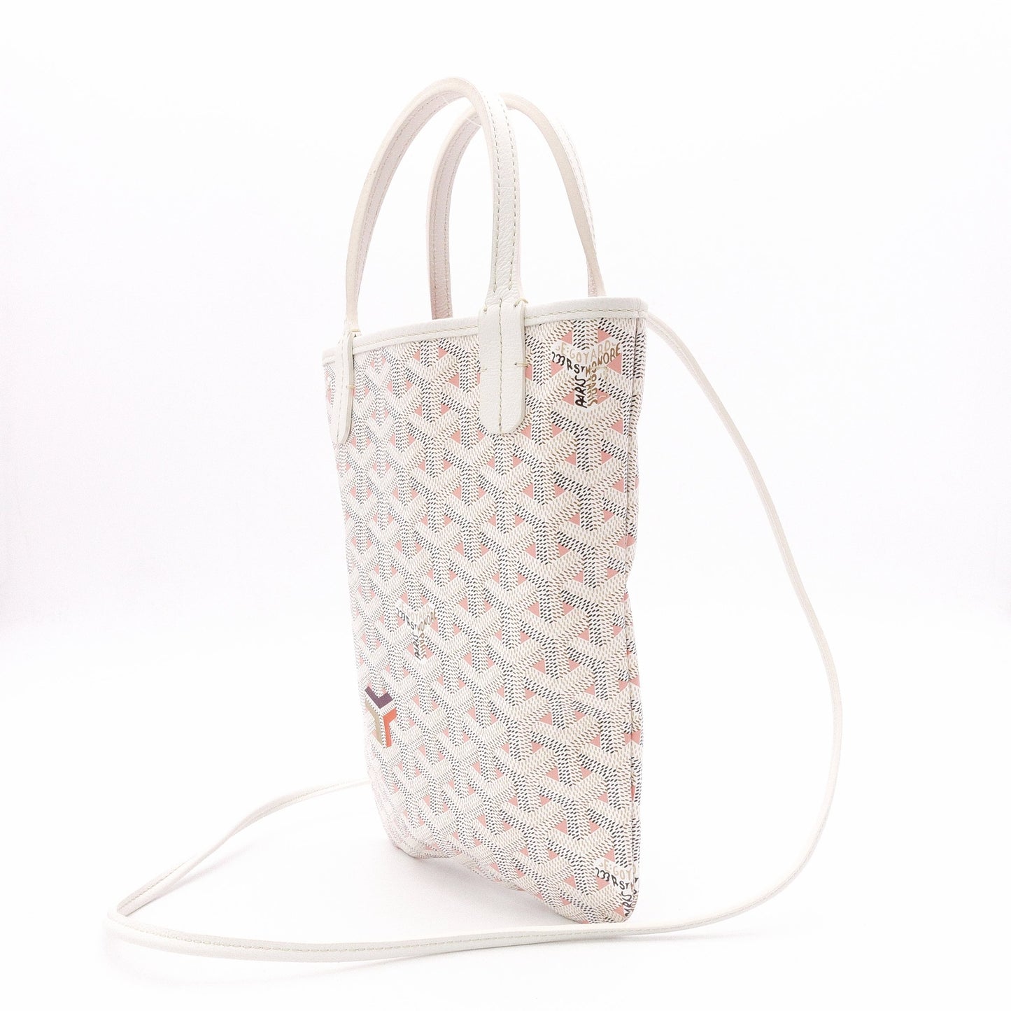 GOYARD Poitiers Clairvoix Shoulder Bag, PVC/Leather, White, 2-Way Crossbody