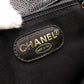 CHANEL Caviar Skin Chain Tote Bag Supermodel Shoulder Bag Leather Black Gold Hardware