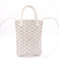 GOYARD Poitiers Clairvoix Shoulder Bag, PVC/Leather, White, 2-Way Crossbody