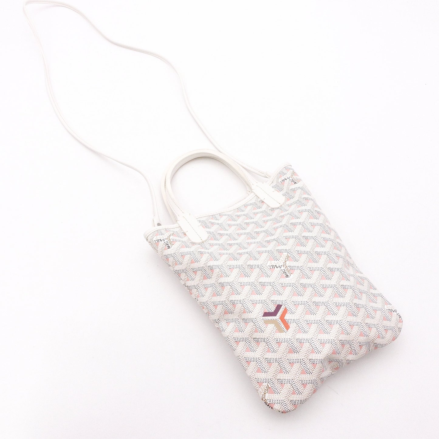 GOYARD Poitiers Clairvoix Shoulder Bag, PVC/Leather, White, 2-Way Crossbody