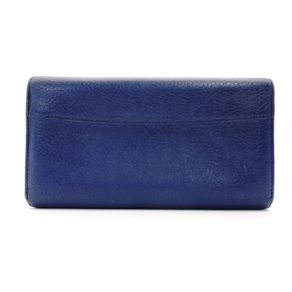 LOUIS VUITTON Taurillon Capucines Long Wallet Navy Blue Leather LV Logo Silver Hardware R801902