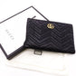 GUCCI GG Marmont Clutch Bag, Leather, Black, GG Logo, Gold Hardware, Comes with Box and Pouch